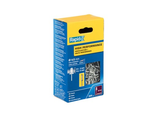 Заклепки алюминиевые, 4х8мм, ALU, 500 шт, коробка