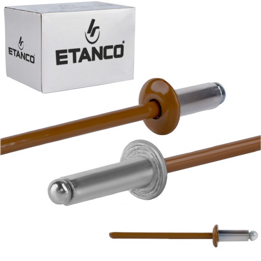 Заклепки потайные алюминиевые 3,2 x 8 мм RAL 8003 500 шт.