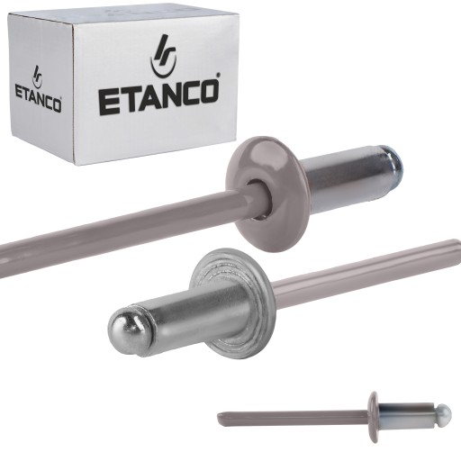 Заклепки глухие алюминиевые 4,8 x 10 мм RAL 9007 500 шт.