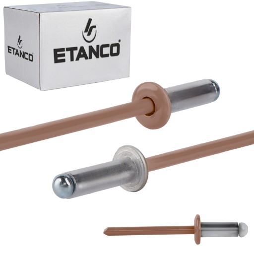 Заклепки глухие алюминиевые 4,8 x 12 мм RAL 8004 500 шт.