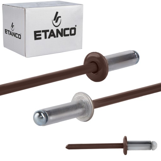 Заклепки потайные алюминиевые 4,8 x 12 мм RAL 8017 500 шт.