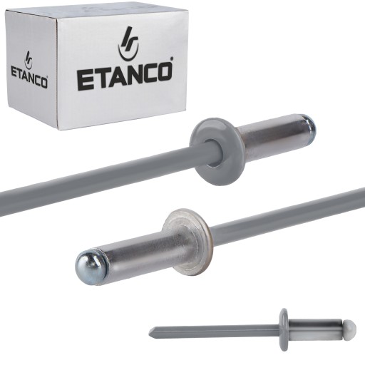 Заклепки глухие алюминиевые 4,8 x 12 мм RAL 9006 500 шт.