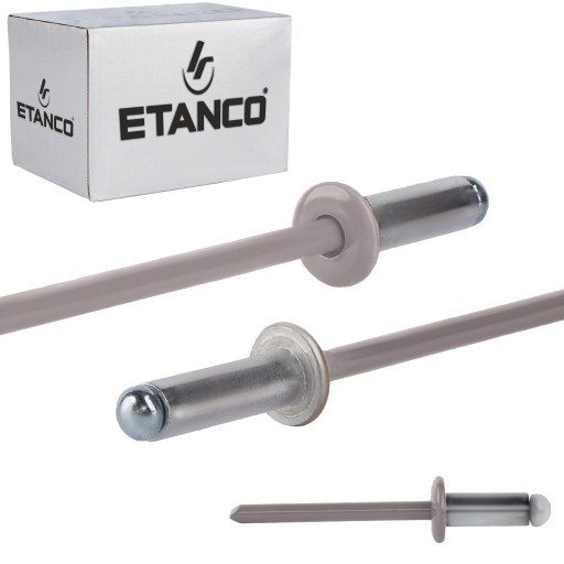 Заклепки глухие алюминиевые 4,8 x 12 мм RAL 9007 500 шт.