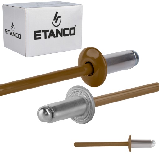 Заклепки глухие алюминиевые 4 x 10 мм RAL 8003 500 шт.