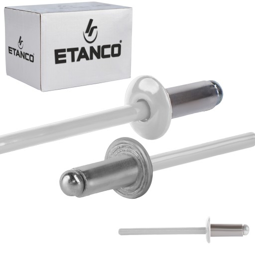 Заклепки глухие алюминиевые 4 x 10 мм RAL 9010 500 шт.