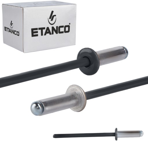 Заклепки потайные алюминиевые 4 х 12 мм RAL 7016 500 шт.. Etanco