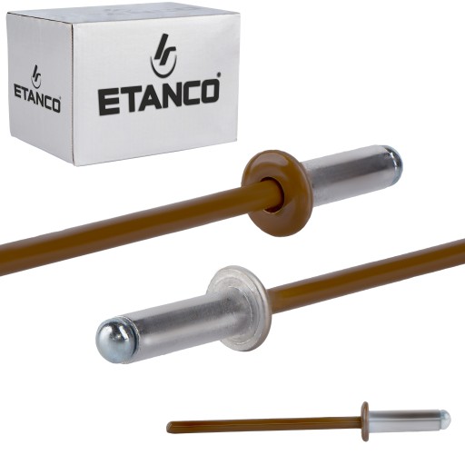 Заклепки глухие алюминиевые 4 x 12 мм RAL 8003 500 шт.