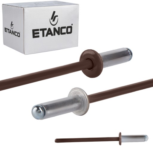 Заклепки глухие алюминиевые 4 x 12 мм RAL 8017 500 шт.