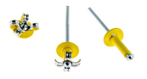 Заклепки-бананы Желтые ALU/ST головка 14 мм Желтые 4,8X18