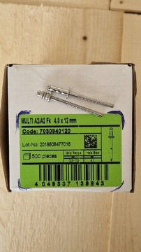 Заклепки из нержавеющей стали 4,0 х 12 мм 500 шт.