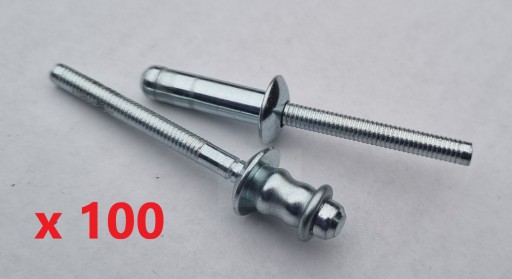 Structural rivets 6. 4x20mm, large, breakable steel