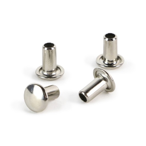 Заклепки полутрубчатые с потайной головкой, никелированные 3х10мм -100шт.