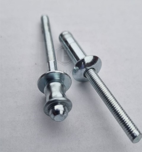 Заклепки монтажные стальные толщиной 6,4х18мм промышленные.