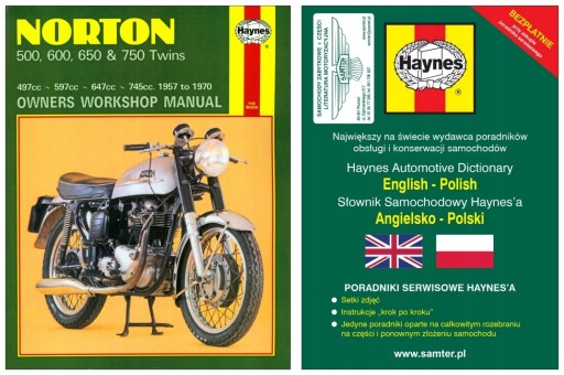 Norton 500 600 650 750 (1957-1970) Haynes руководство по ремонту + БЕСПЛАТНЫЕ 24 часа