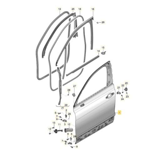 36A831052B - Нова передня права двері Bentley Bentayga