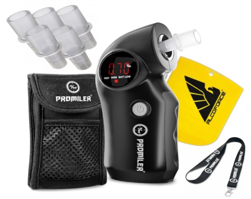 Новий алкотестер DXP 600 + безкоштовний автомобільний ароматизатор, 5x мундштук, футляр, шнурок