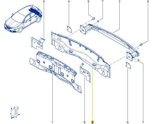 852484750R 791004408R - Новый оригинальный задний ремень Renault Megane IV HB.