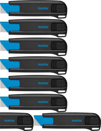 Безпечний ніж Martor Secunorm 175 зі змінним чорним лезом x8