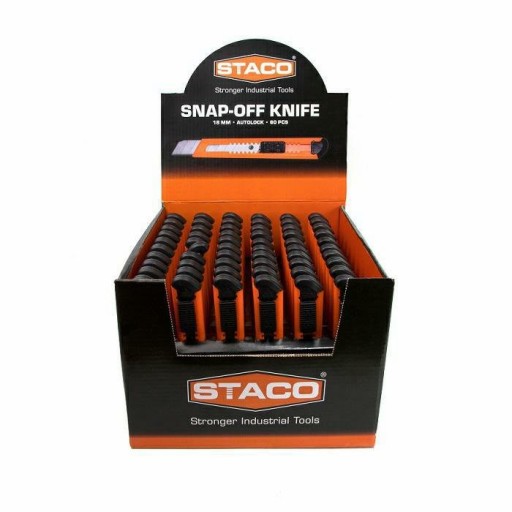 Ніж зі зламаним лезом 18 мм, збірна упаковка 60 шт.