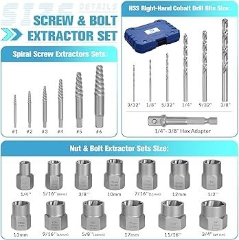 Ремонт різьблення/гвинта/гайки Nuovoware 26 pzs