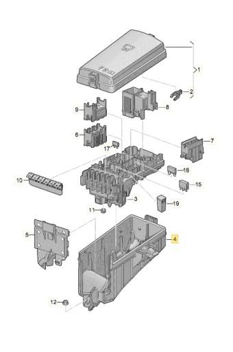 5Q0937132D 5Q0907361D - КОРПУС ПРЕДОХРАНИТЕЛЕЙ SKODA OCTAVIA 3 III 5E 2012-