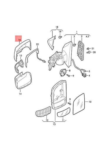 7C08575289B9 - КОРПУС ДЗЕРКАЛА VW CRAFTER 17- PR ORG VAG