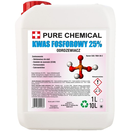 ІРЖА ДЛЯ СТАЛІ І ЧАВУНУ ФОСФОРНА КИСЛОТА 10Л