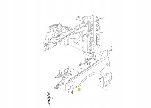 4K8821106B - OE AUDI 4K8821106B КРИЛО ПЕРЕДНЕ ПРАВЕ AUDI A7 4K