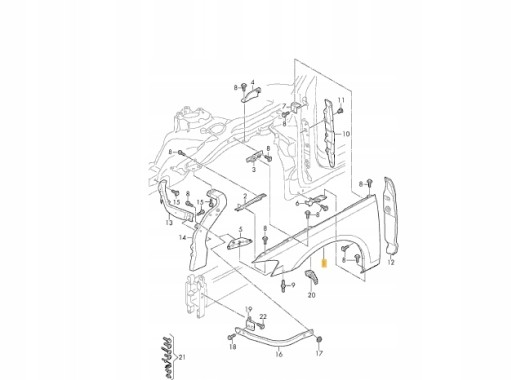 4N0821105B - OE AUDI 4N0821105B ПЕРЕДНЯ ПЕРЕДНЯ ЛІВА AUDI A8 4N