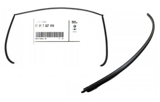 51317115412 - OE BMW 5 E60 верхнє нижнє ущільнення заднє скло заднього скла