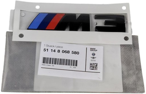 51 14 8 068 580 - OE BMW ЗАДНЯ ЕМБЛЕМА ЧОРНА BMW M3 F80