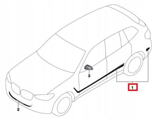 OE наклейка боковая пленка левая MINI R50 оригинал