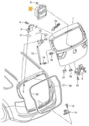 5P0827565D - OE SEAT РУЧКА ДВЕРЕЙ БАГАЖНИКА LEON II TOLEDO III