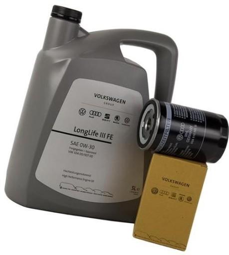 OE VAG ФІЛЬТР + МАСЛО 0W30 5L AUDI A3 8P 1.6 102KM