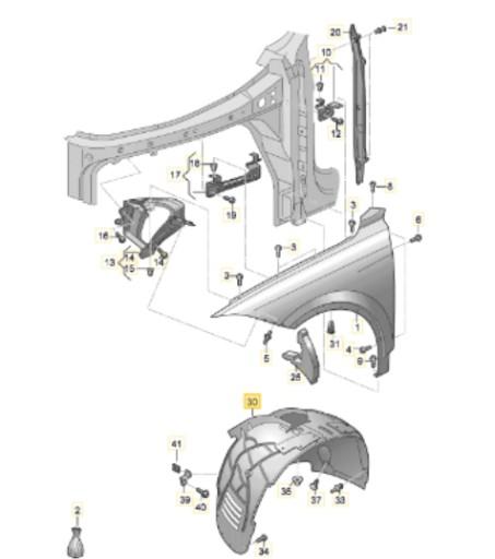 OE VW 760805912E АРКА ПЕРЕДНЕГО КОЛЕСА ПРАВАЯ VW TOUAREG 76