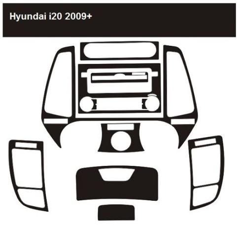 Шпон кабины, шпон HYUNDAI I20 2009+ -50%