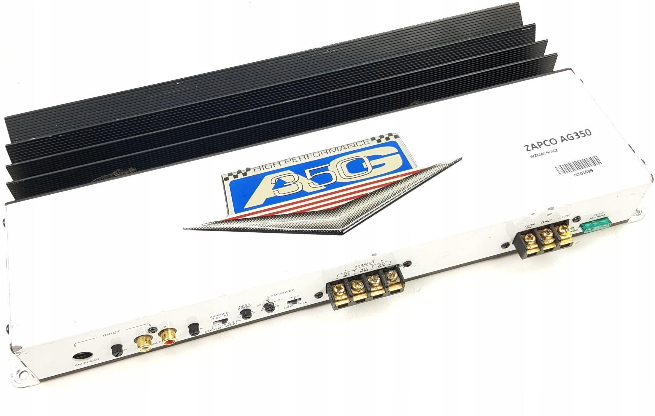 Усилитель ZAPCO AG350 2X100W/2X170W старой школы