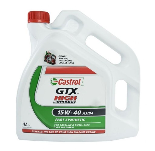 МАСЛО 15W-40 CASTROL GTX БОЛЬШОЙ ПРОБЕГ 4Л
