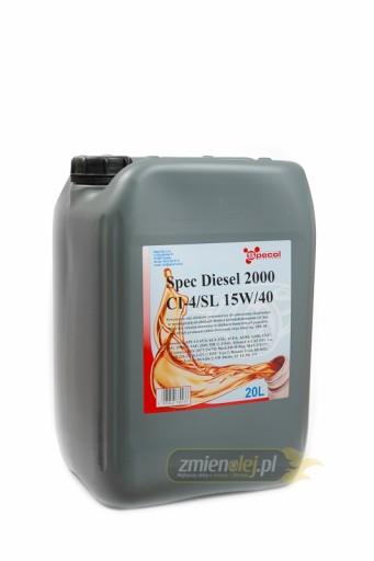 МАСЛО 15W40 SPEC DIESEL CI-4/SL 20LT SPECOL 15W40DIESEL20 15W4020