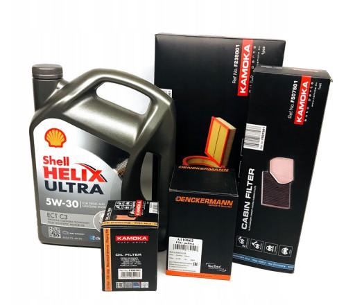 5W30 SHELL ECT C3 OIL + 4 BERLINGO 1.6HDI ФІЛЬТРИ