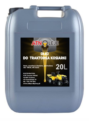 Масло для газонокосилки трактор SAE 10w30 20L агрегата трамбовки