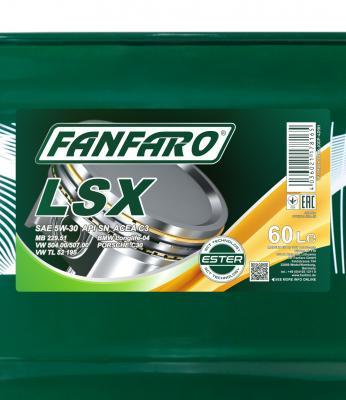 FANFARO OIL 5W30 60л - EXPERT LSX SN- CF C3 - LL04 - 504.00 507.00 - C