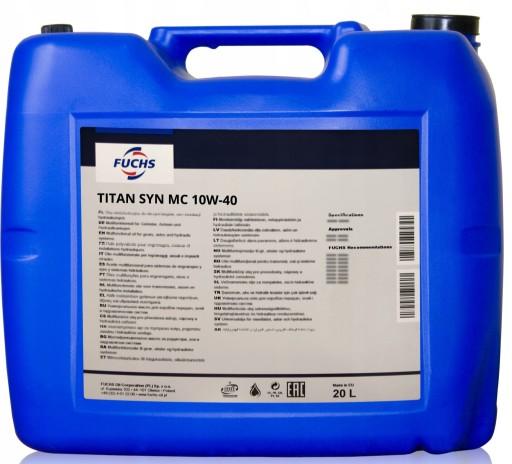 FUCHS TITAN SYN MC 10W-40 SN/CF A3/B4 OIL 20л