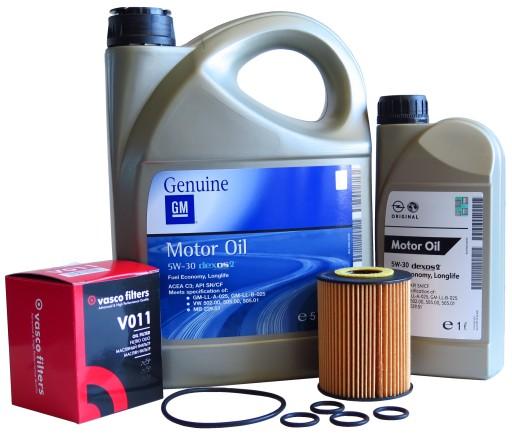 GM OIL 5W-30 6L + ФІЛЬТР ДЛЯ OPEL CORSA D 1.7 CDTI