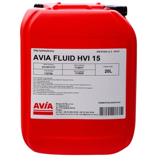 ГИДРАВЛИЧЕСКОЕ МАСЛО AVIA Fluid HVI 15 - - 20 литров HV 15 HVLP