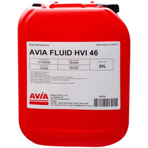 ГИДРАВЛИЧЕСКОЕ МАСЛО AVIA Fluid HVI 46 - - 20 литров HV 46