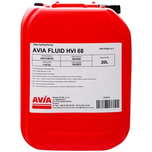 ГИДРАВЛИЧЕСКОЕ МАСЛО AVIA Fluid HVI 68 - - 20 литров HV 68