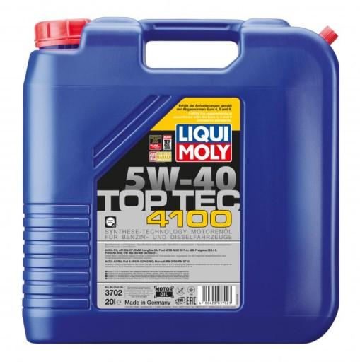 LIQUI MOLY OIL 5W40 20л TOP TEC 4100 / DPF/FAP / 502,00 505,00 505,01 / 22