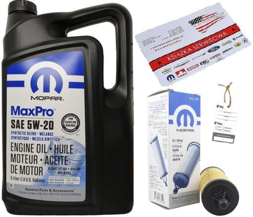MOPAR OIL 5W20 5л + Фильтр MO-349 3.6 V6 PENTASTAR
