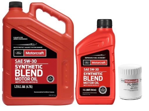 МОТОРКРАФТ МАСЛО 5W30 СИНТЕТИЧЕСКАЯ СМЕСЬ + FL500S FORD LINCOLN MERCURY 6 QT